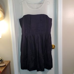 Black pin tucked dress